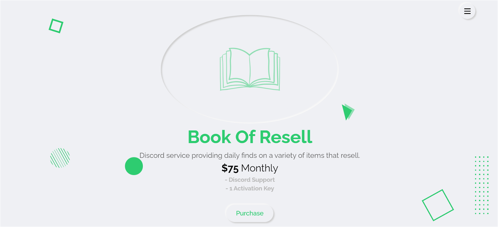 Book Of Resell cook group presentation banner