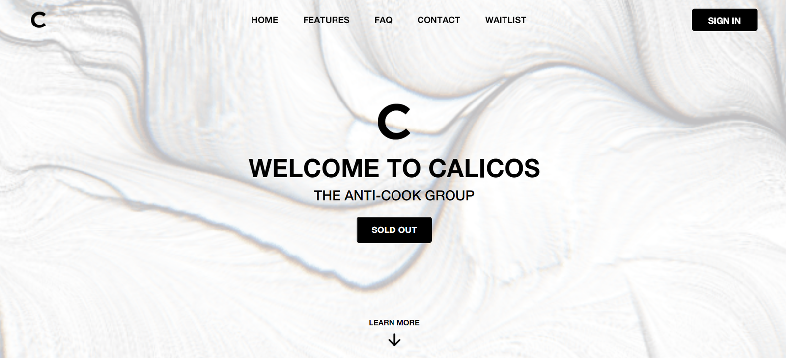 Calicos cook group presentation banner