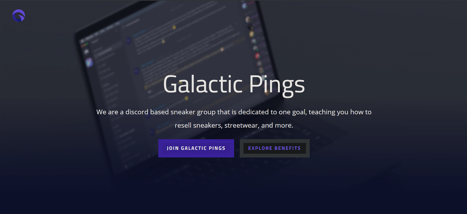Galactic Pings cook group presentation banner