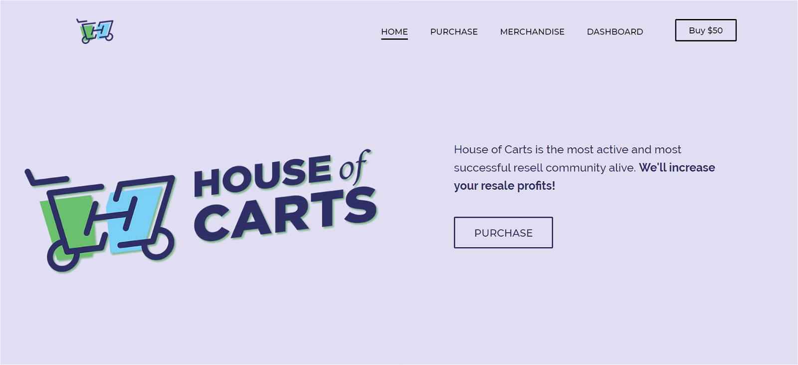 House Of Carts cook group presentation banner