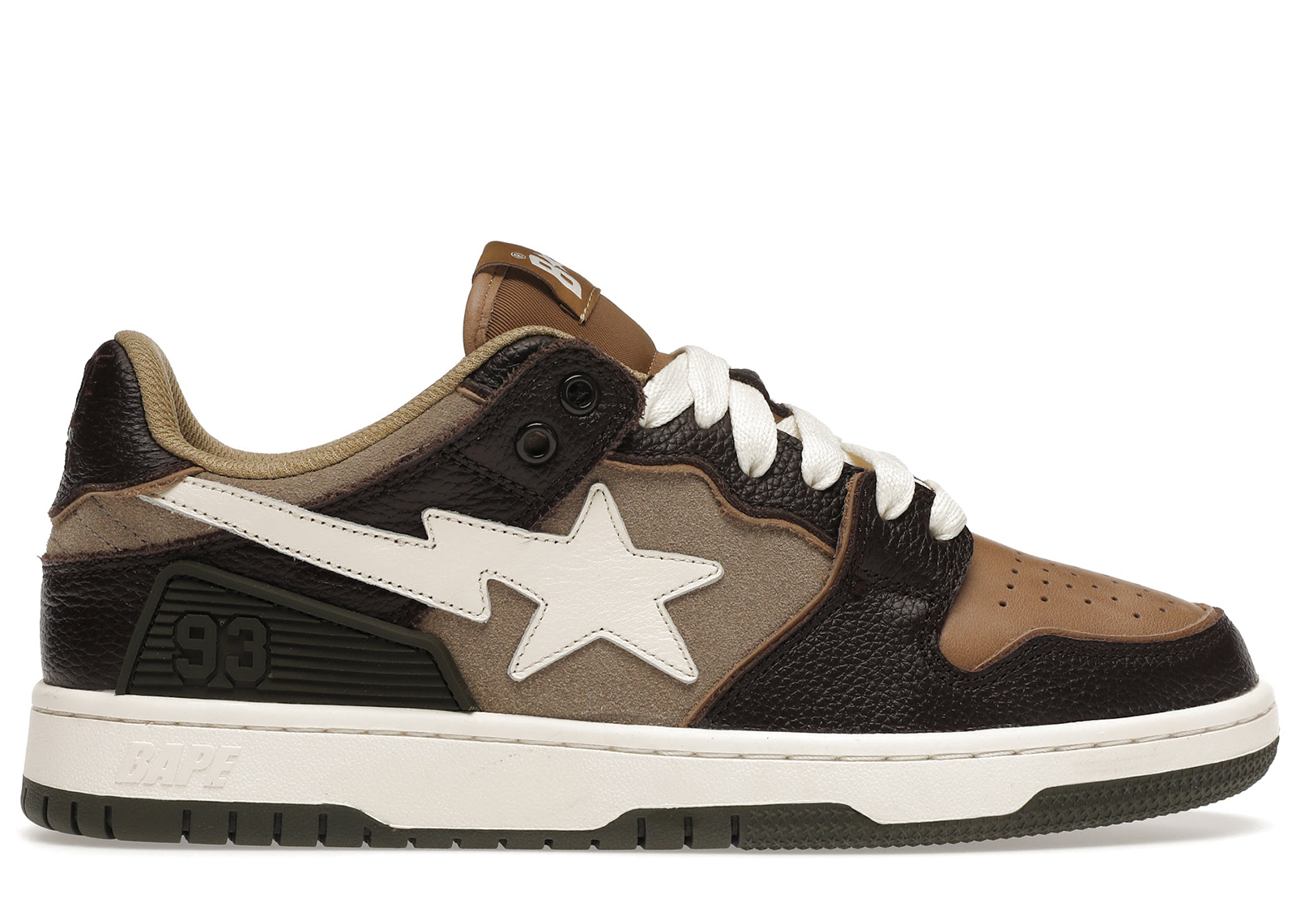 sneakers A Bathing Ape Bape SK8 Sta Brown Ivory