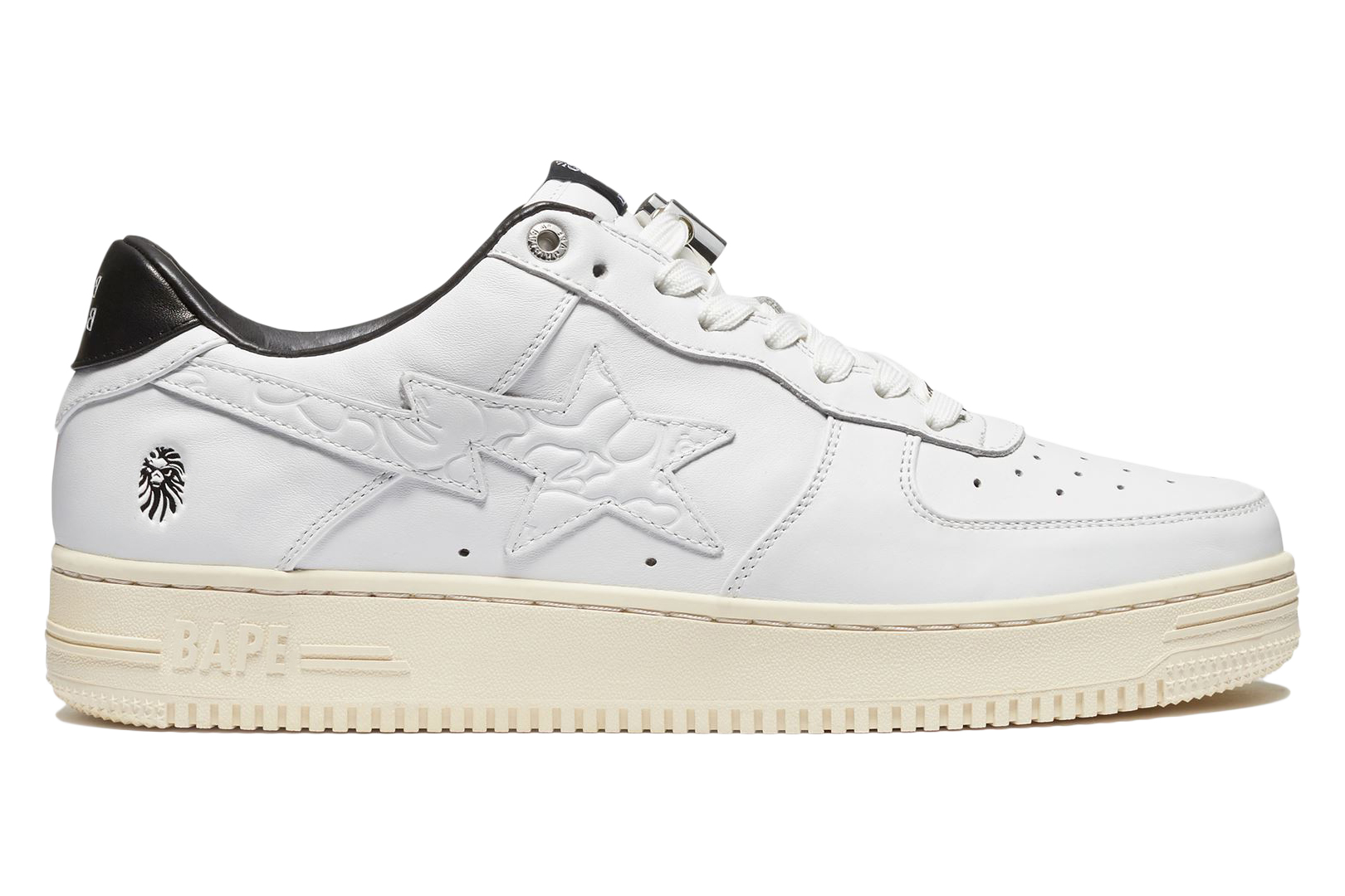 sneakers A Bathing Ape Bape Sta Black White Silver