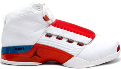 sneakers Jordan 17 OG White Varsity Red