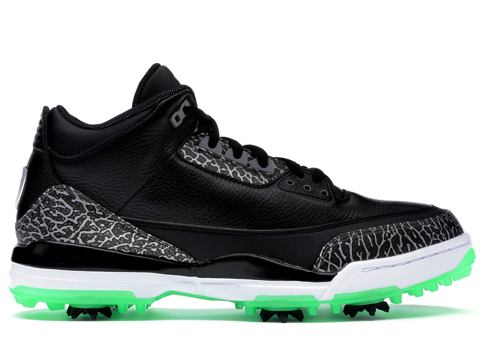 Jordan 3 Retro Golf Black Green Glow sneakers