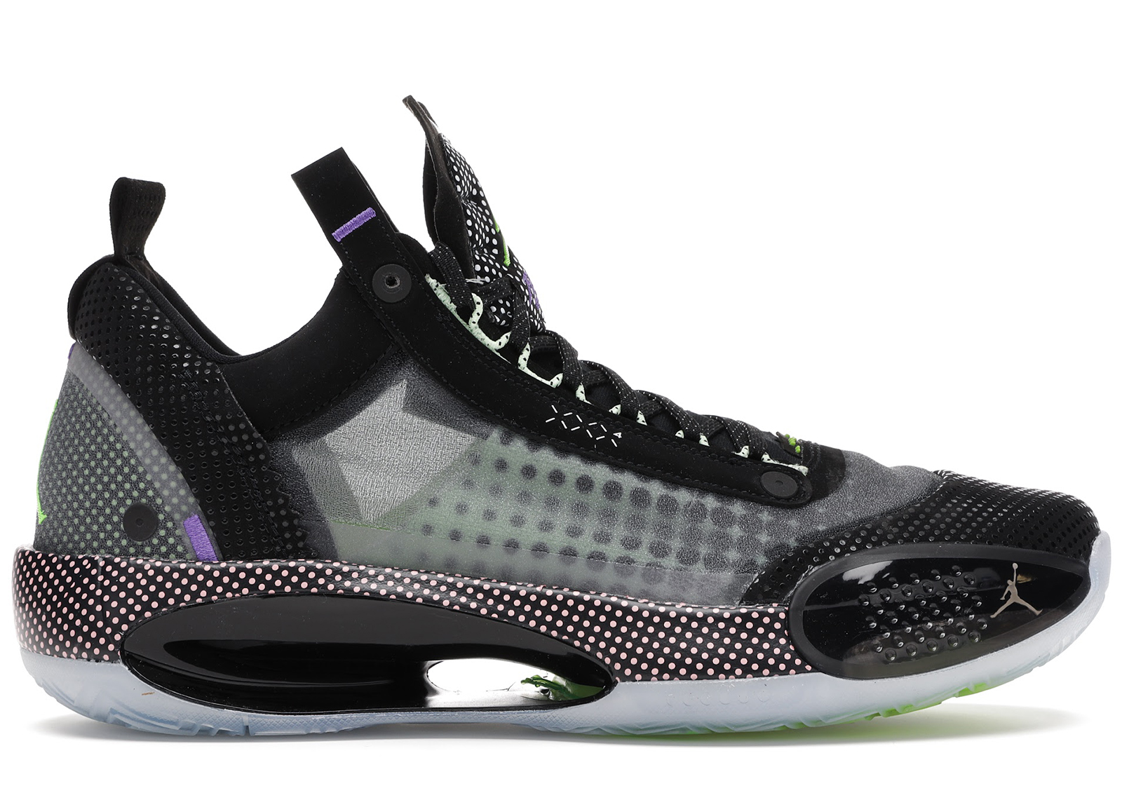 sneakers Jordan 34 Low Black Vapor Green Bleached Coral
