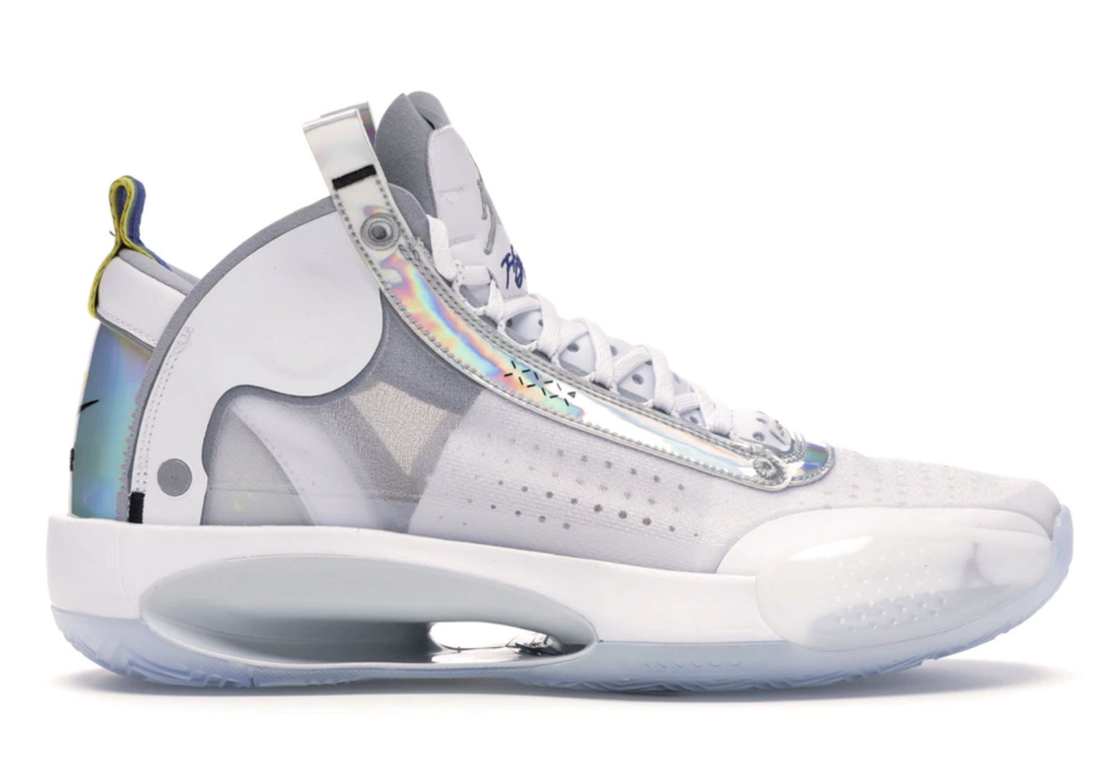 Jordan 34 White Metallic Silver sneakers