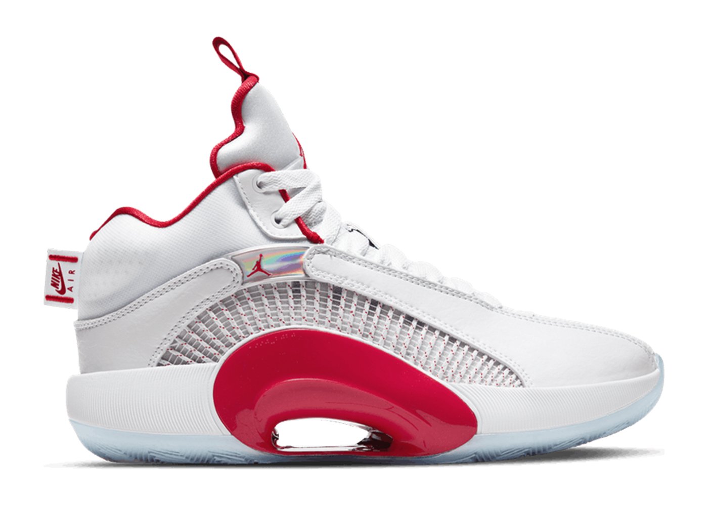 Jordan XXXV White Fire Red (GS) sneakers