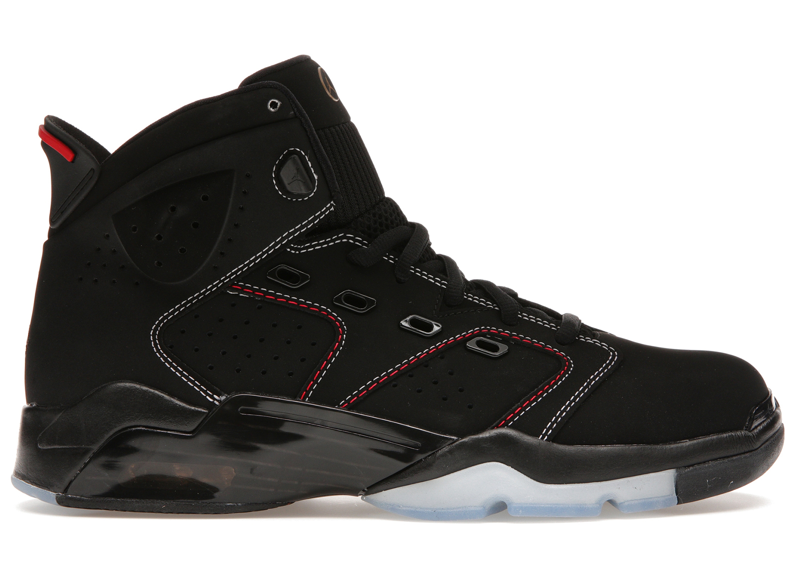 sneakers Jordan 6-17-23 Black White Red Contrast Stitching
