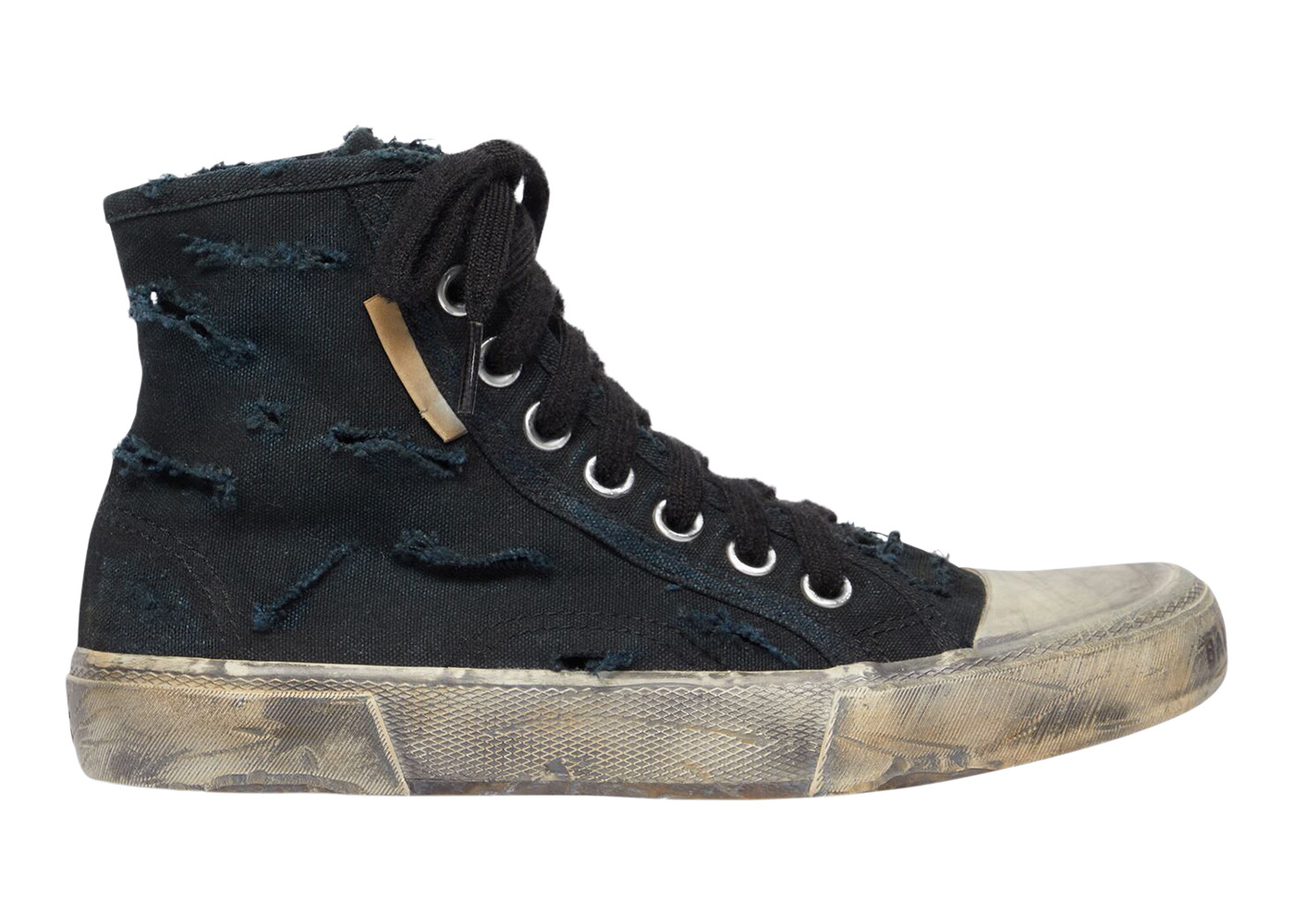 sneakers Balenciaga Paris High Top Destroyed Black White