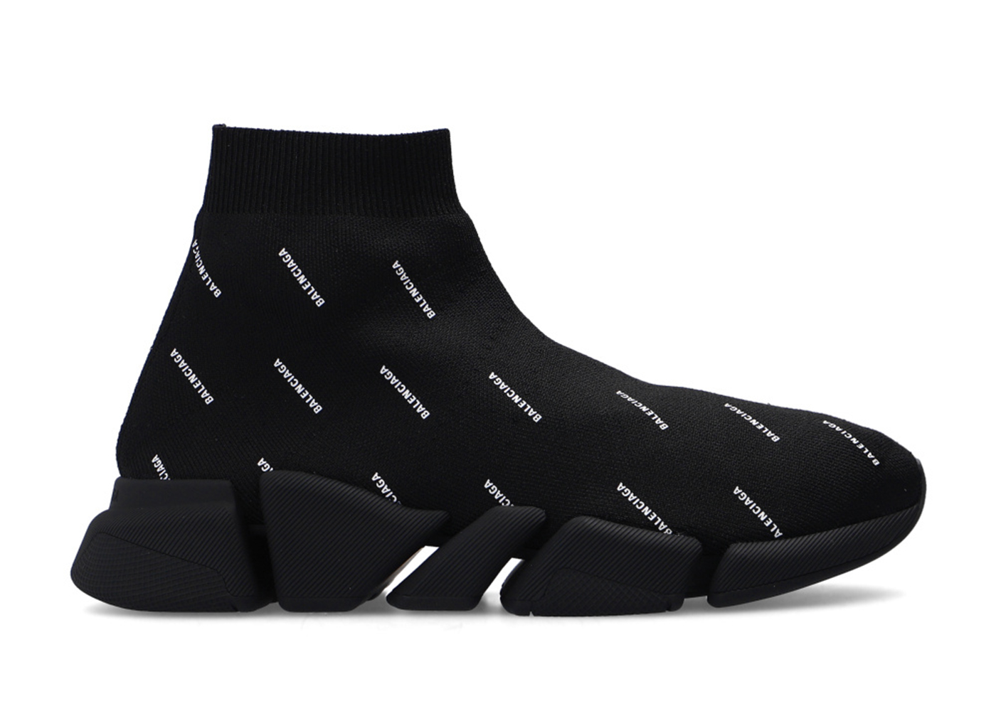 sneakers Balenciaga Speed Trainer 2.0 All Over Logo Black White (W)