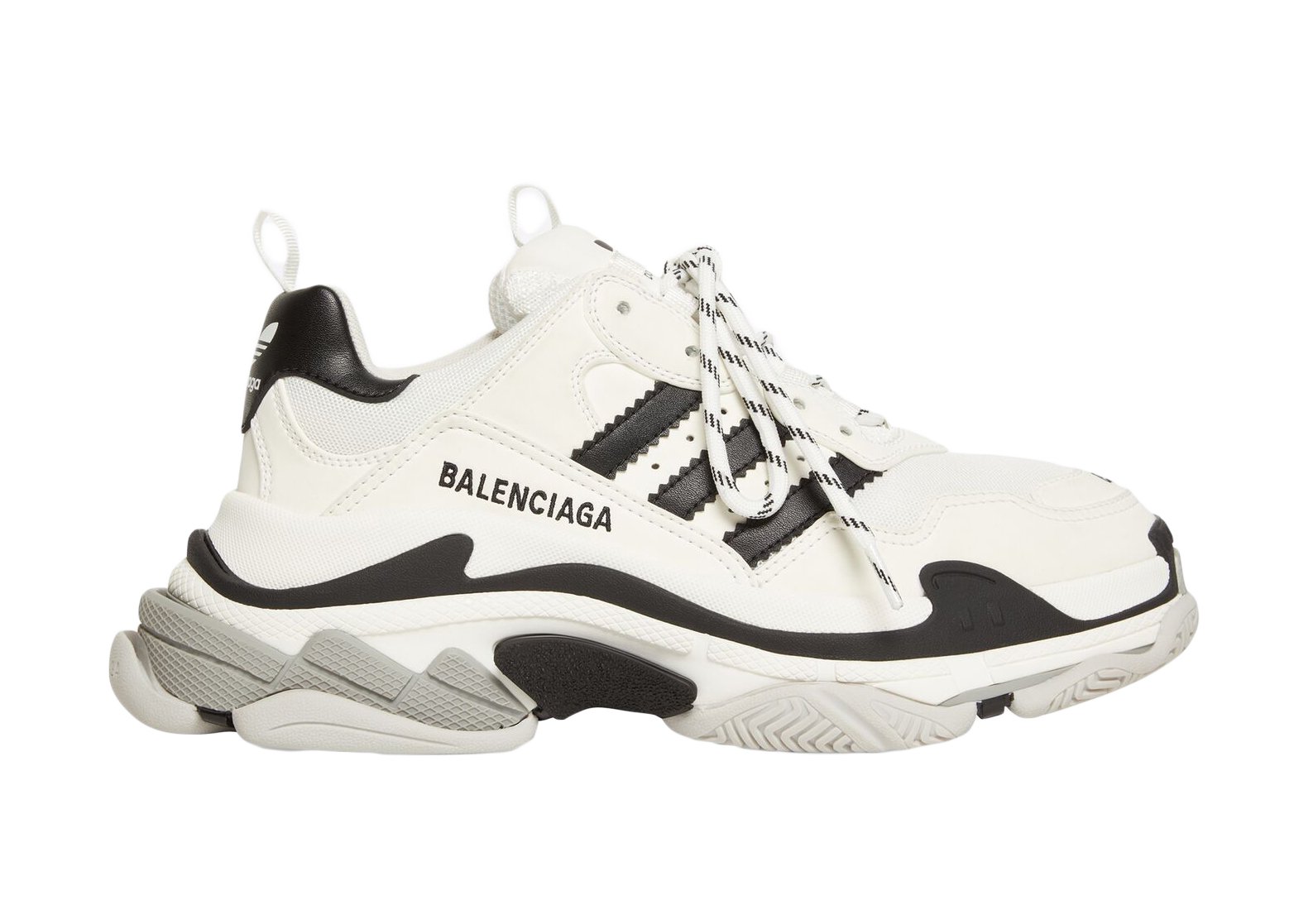 Balenciaga Triple S adidas White Black (W) sneakers