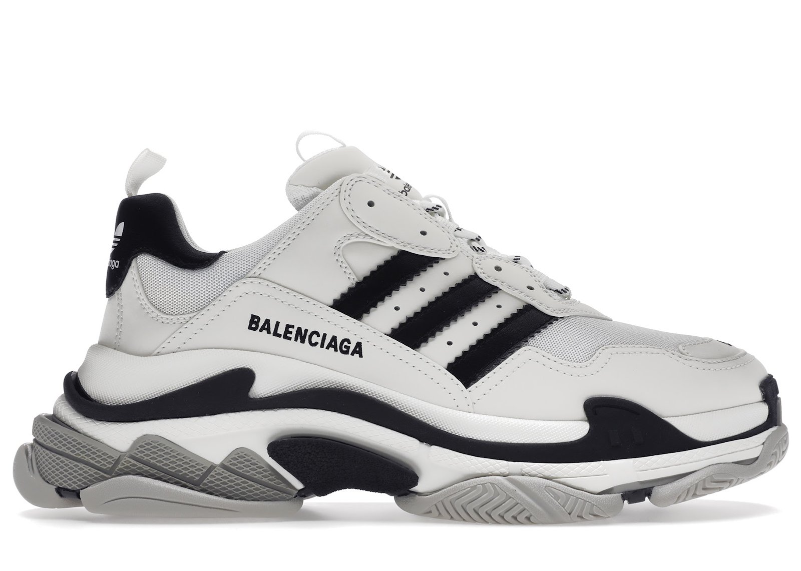 sneakers Balenciaga Triple S adidas White Black