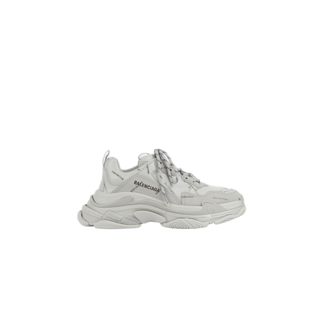 sneakers Balenciaga Triple S Allover Logo Gray