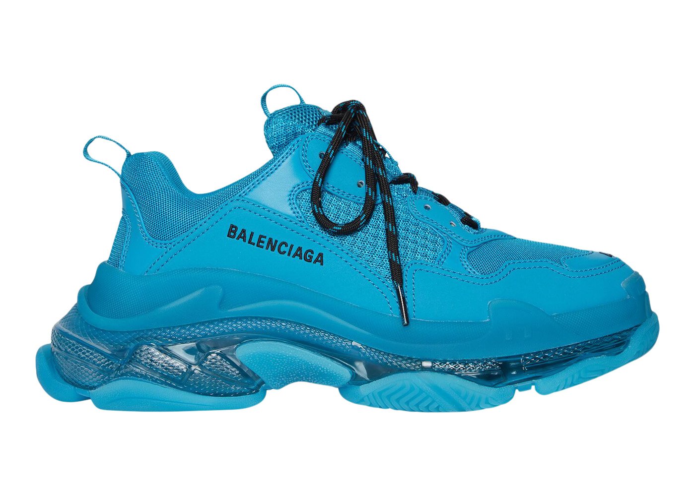 Balenciaga Triple S Clear Sole Teal Blue sneakers
