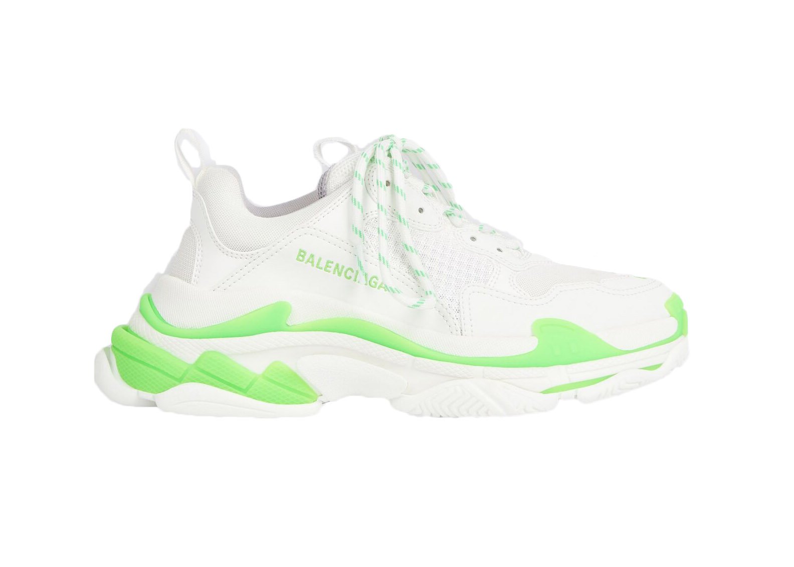 sneakers Balenciaga Triple S Fluo Green White