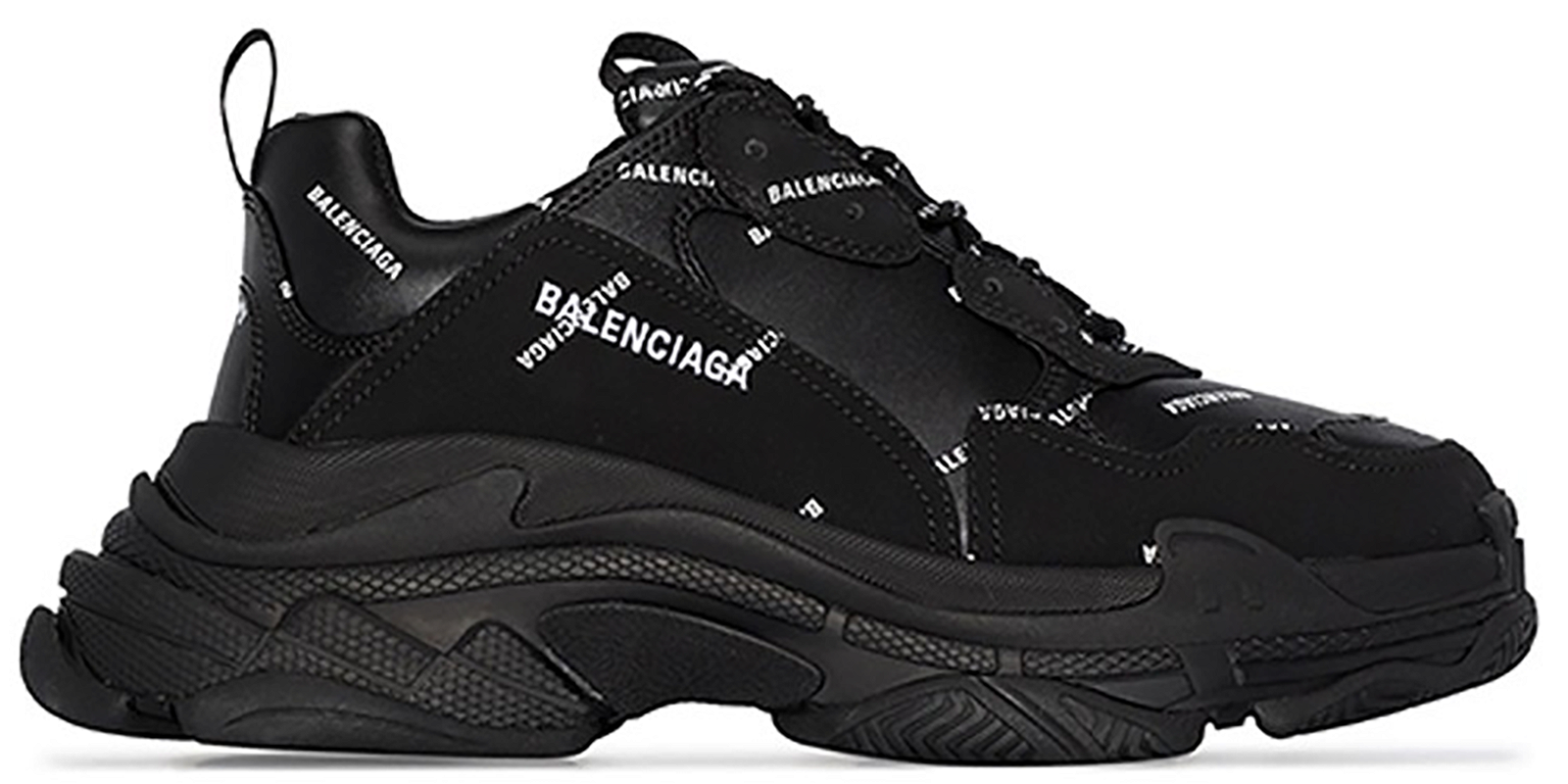 sneakers Balenciaga Triple S Logo Black