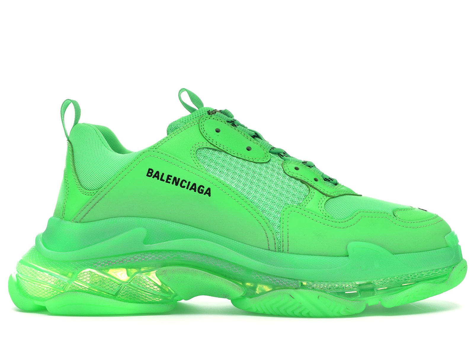 sneakers Balenciaga Triple S Neon Green Clear Sole