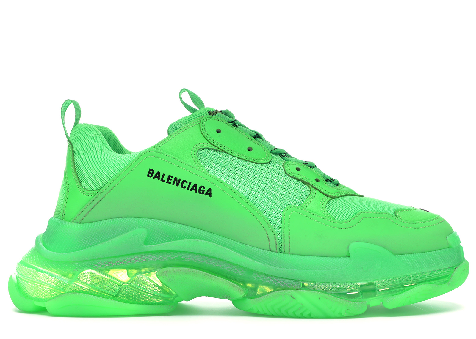 sneakers Balenciaga Triple S Neon Green Clear Sole