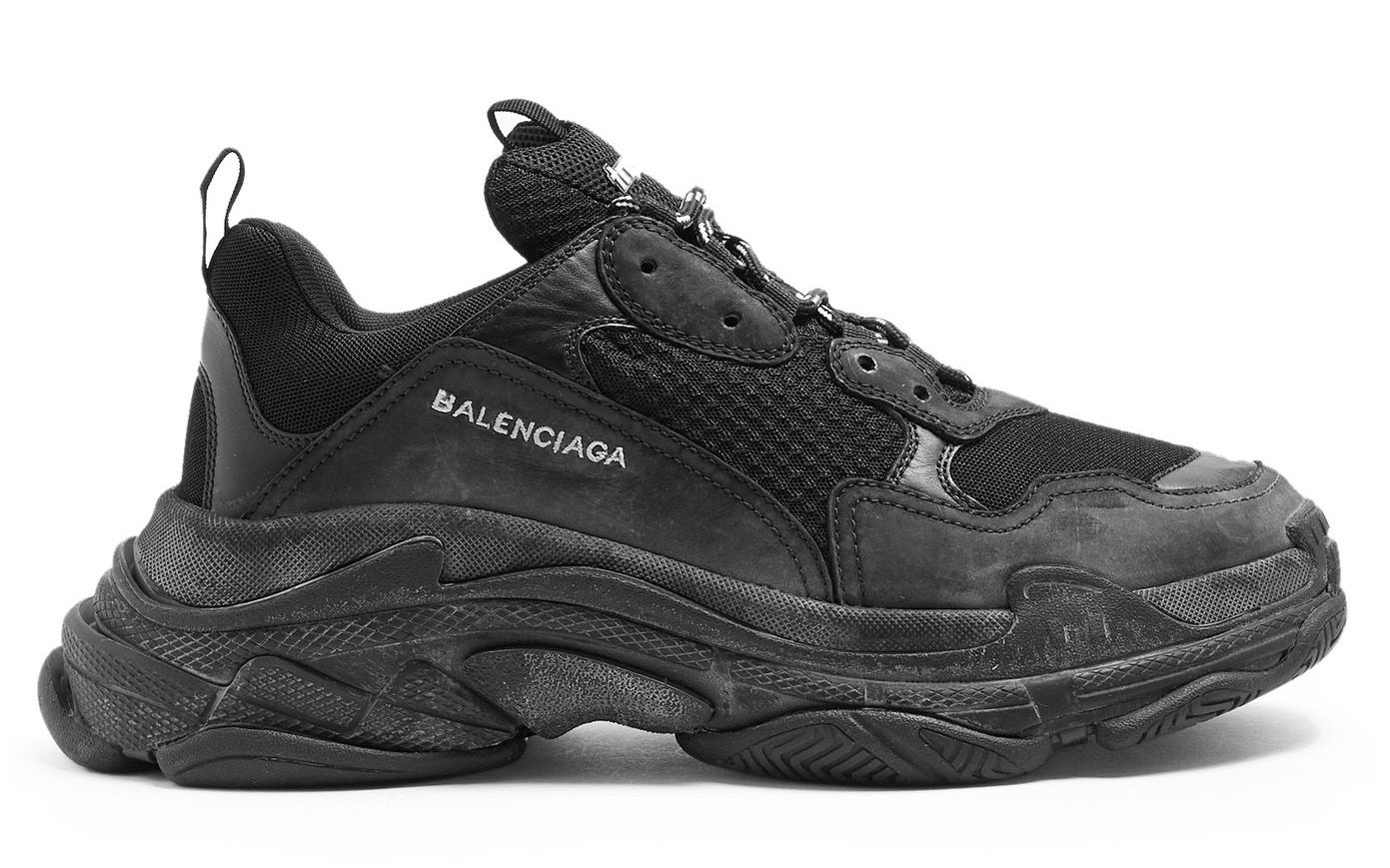 sneakers Balenciaga Triple S Triple Black (2018 Reissue) (Pre-Distressed)