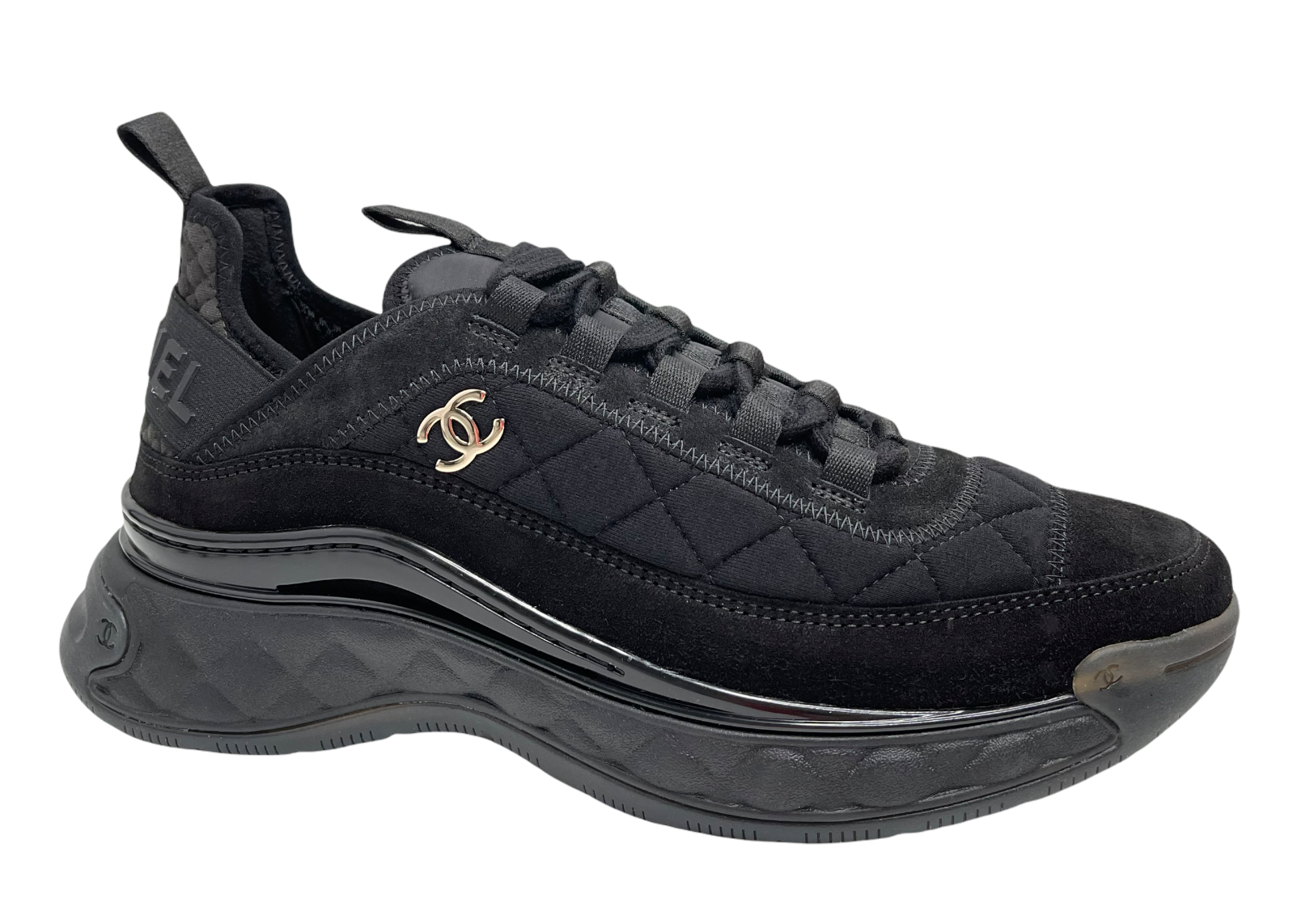 sneakers Chanel Low Top Trainer Black Suede