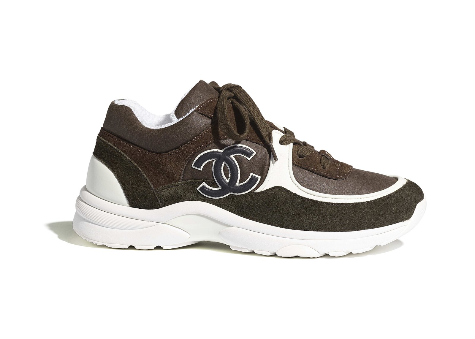 sneakers Chanel Low Top Trainer Brown Green