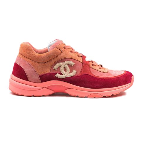sneakers Chanel Low Top Trainer CC Coral Red