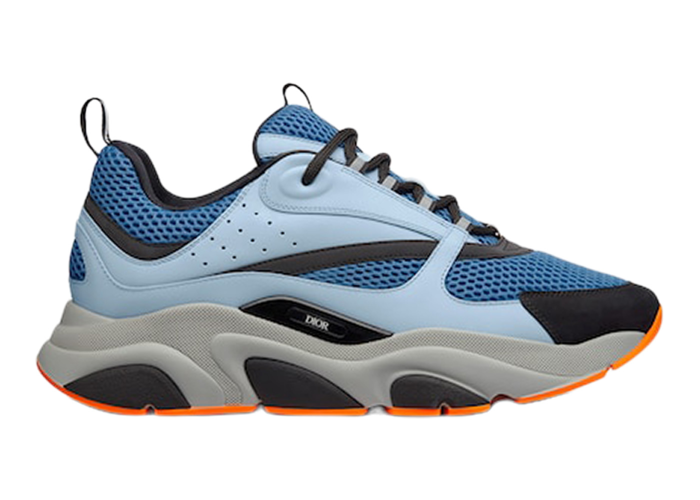 sneakers Dior B22 Blue Technical Mesh Light Blue Grey Orange