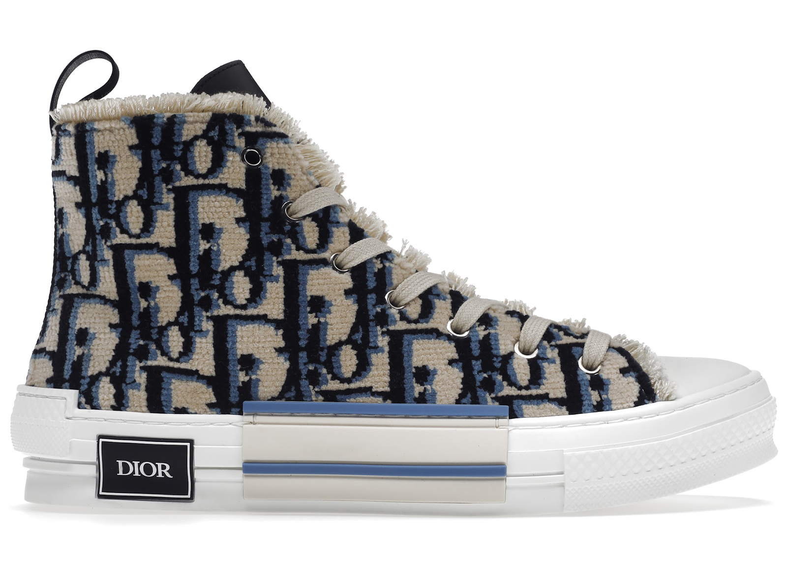 sneakers Dior B23 High Beige Black Navy Tapestry