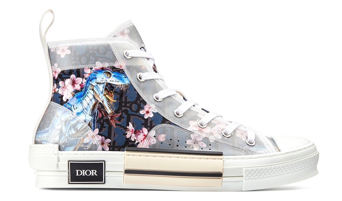 sneakers Dior B23 High Canvas Sorayama Dinosaur Navy