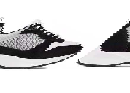 sneakers Dior B25 Oblique Runner Sneaker Black Suede