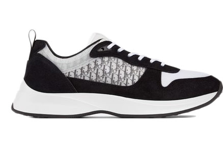 sneakers Dior B25 Oblique Runner Sneaker Black Suede