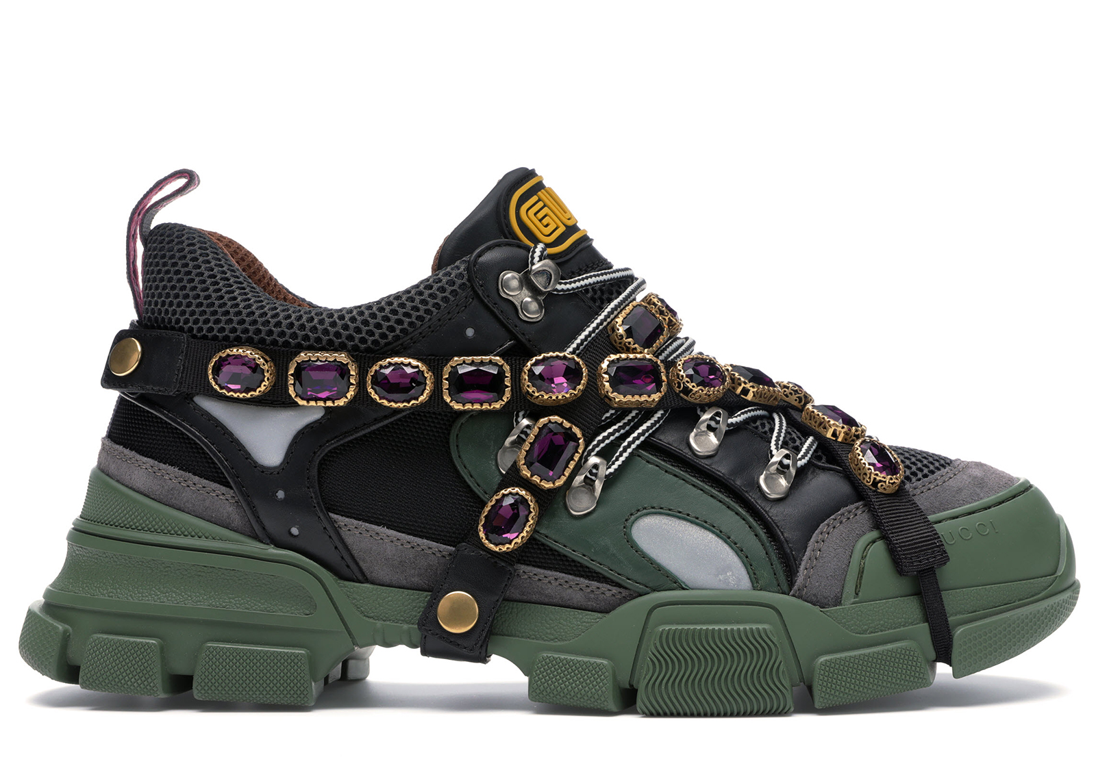 sneakers Gucci Flashtrek SEGA Green Removable Crystal