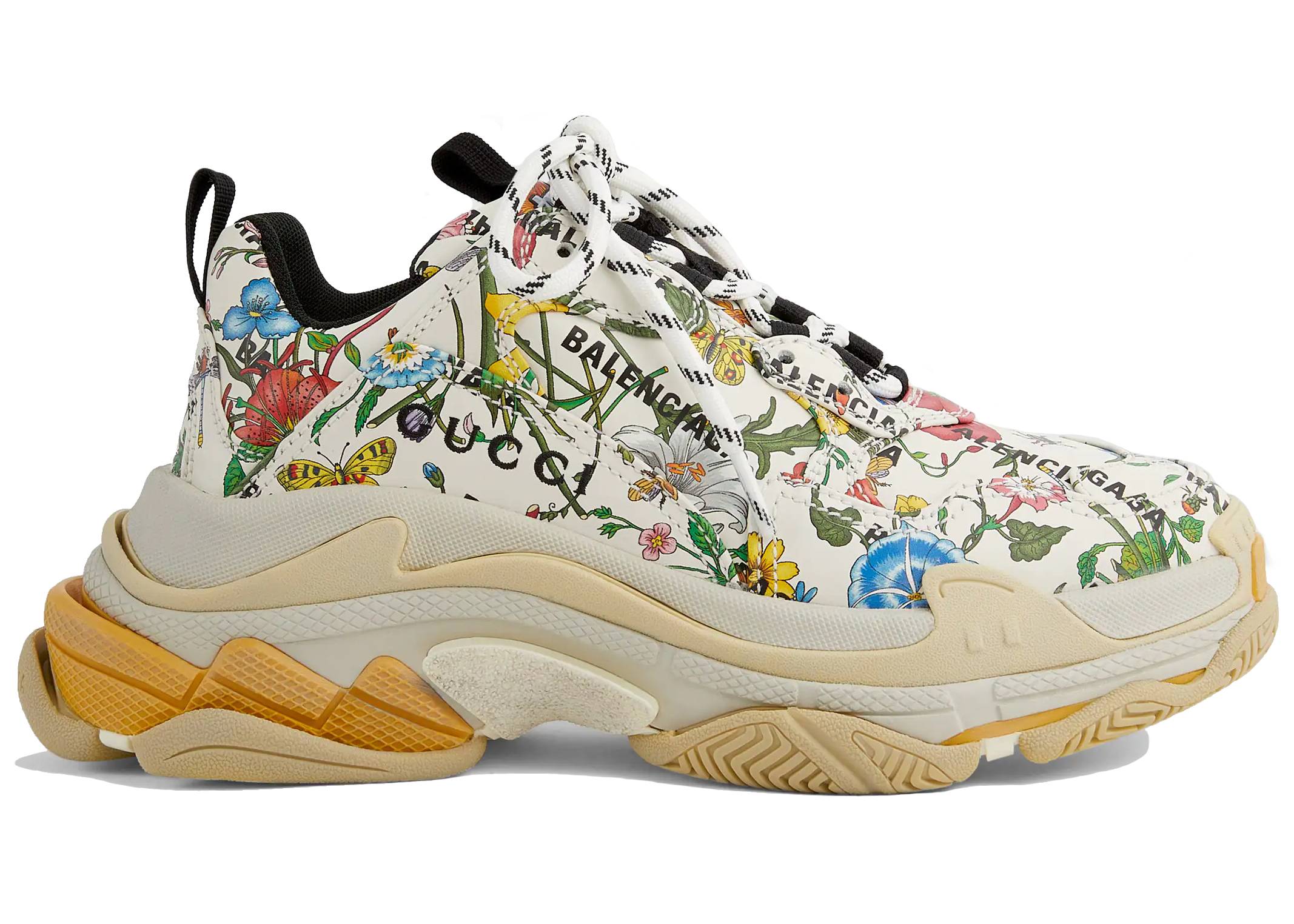 sneakers Gucci x Balenciaga The Hacker Project Triple S Flora Print (W)