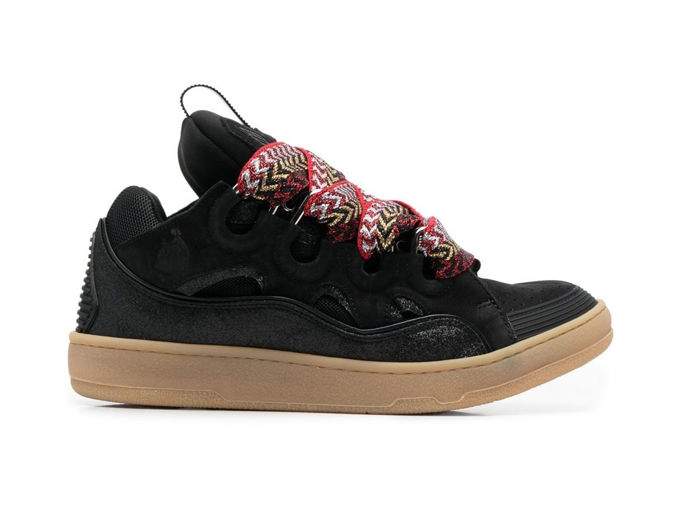 sneakers Lanvin Leather Curb Black Gum