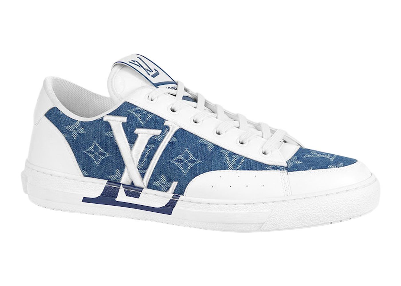 sneakers Louis Vuitton Charlie Trainers Monogram Denim White Blue