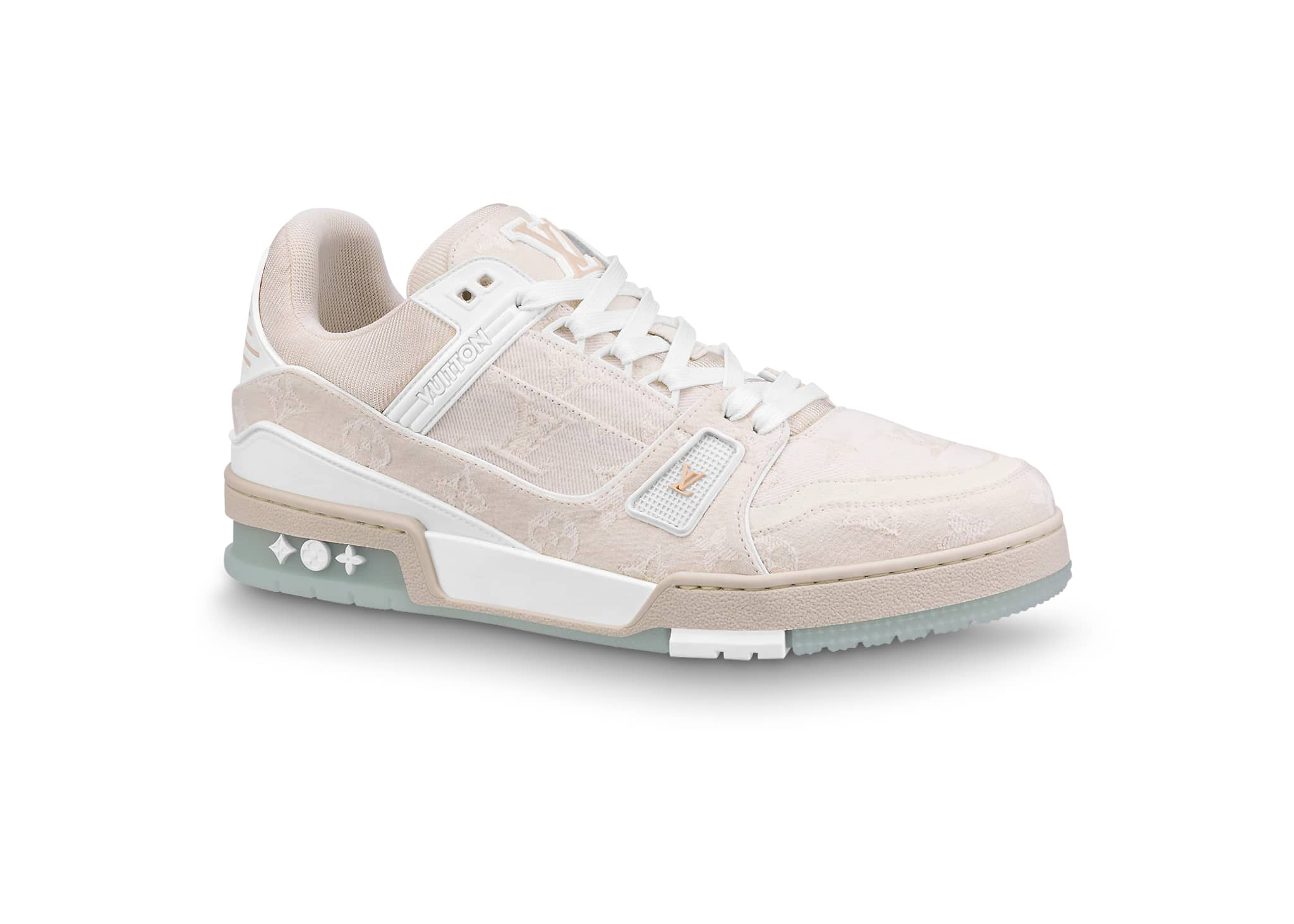 sneakers Louis Vuitton LV Trainer Beige Monogram Demin