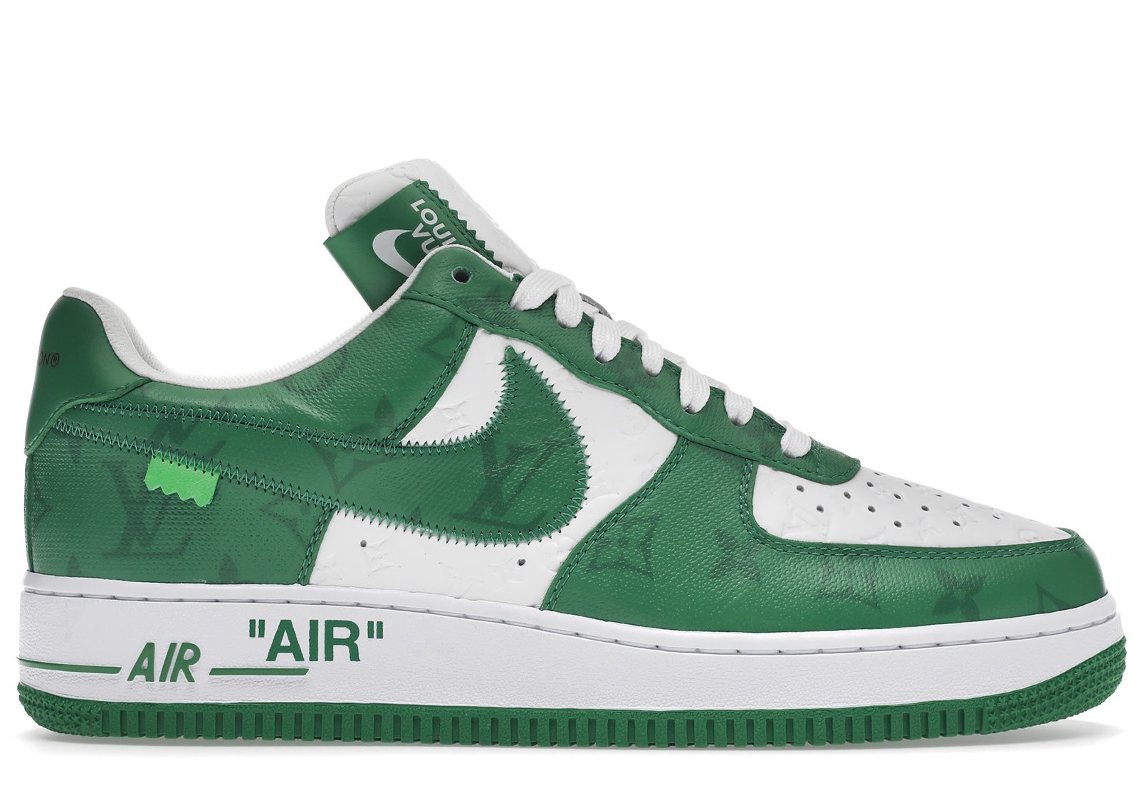 Louis Vuitton Nike Air Force 1 Low By Virgil Abloh White Green sneakers