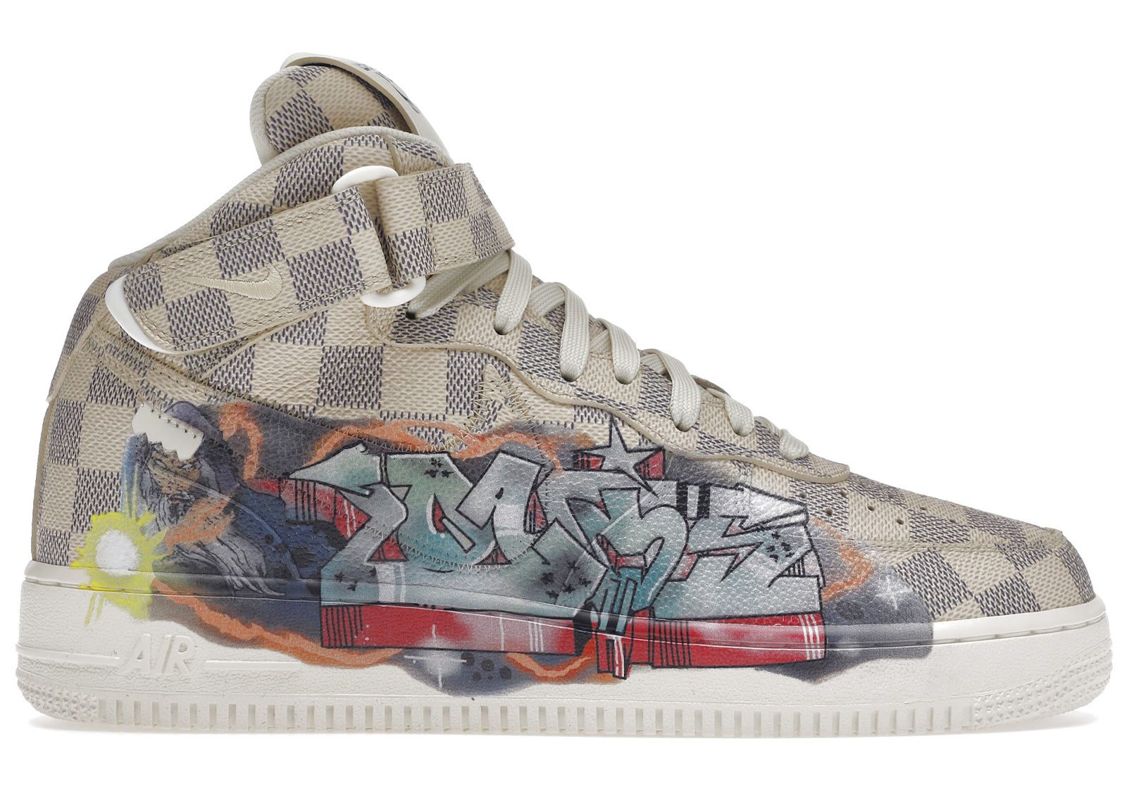 sneakers Louis Vuitton Nike Air Force 1 Mid By Virgil Abloh Graffiti