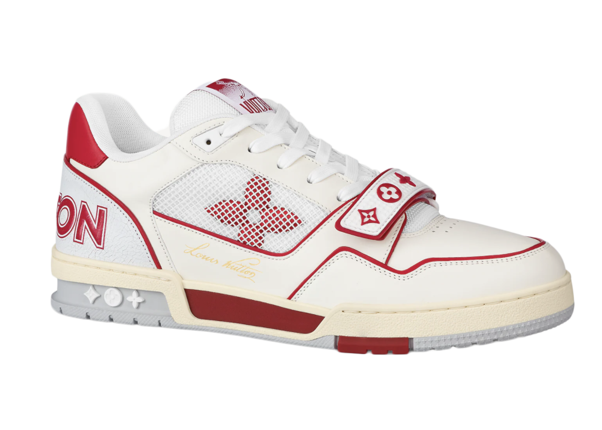 sneakers Louis Vuitton Trainer Red Mesh