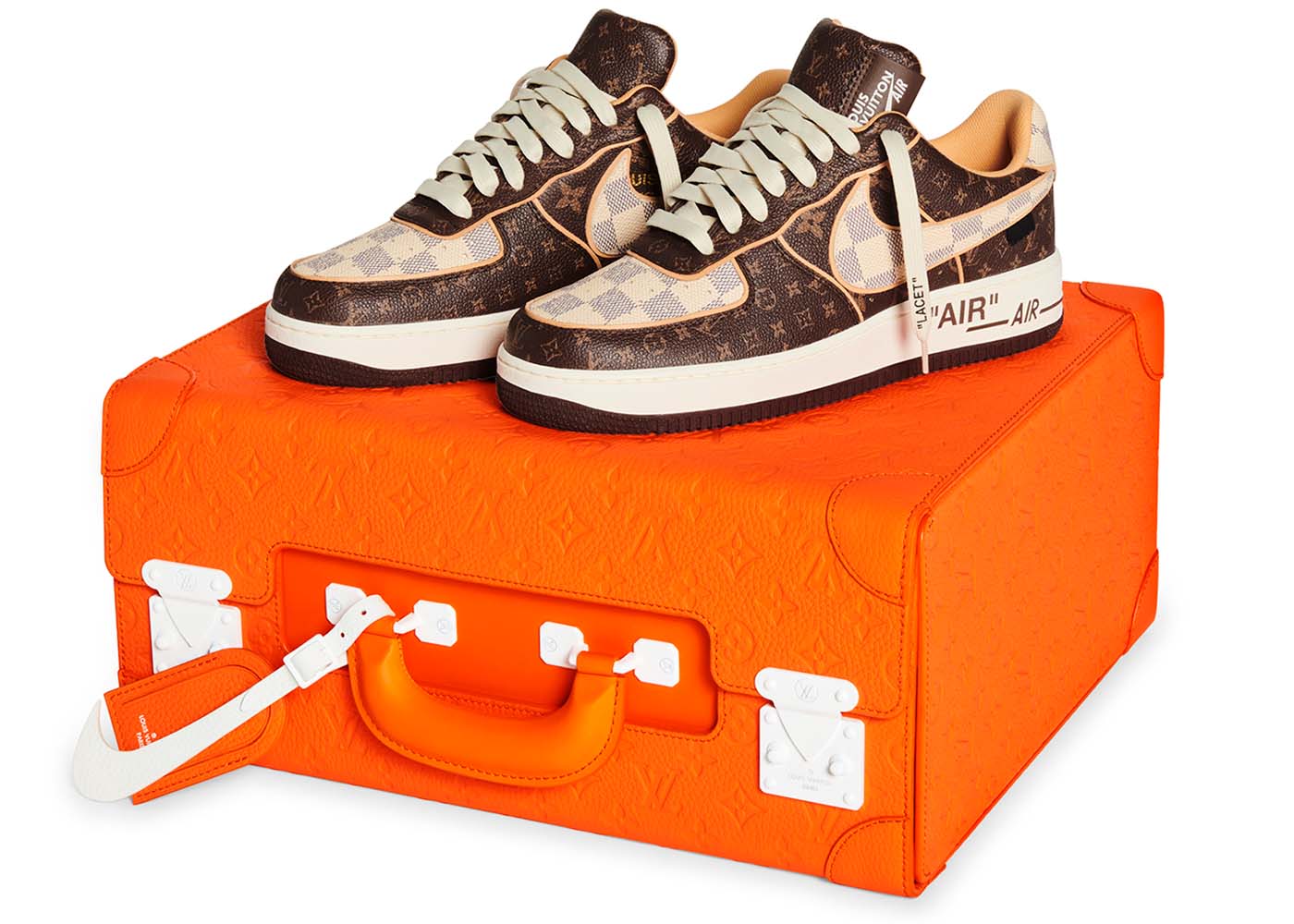 sneakers Nike Air Force 1 Low Louis Vuitton Monogram Brown Damier Azur