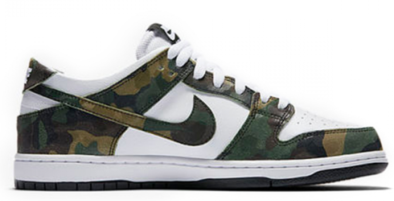 Nike SB Dunk Low Camo Legion Green sneakers