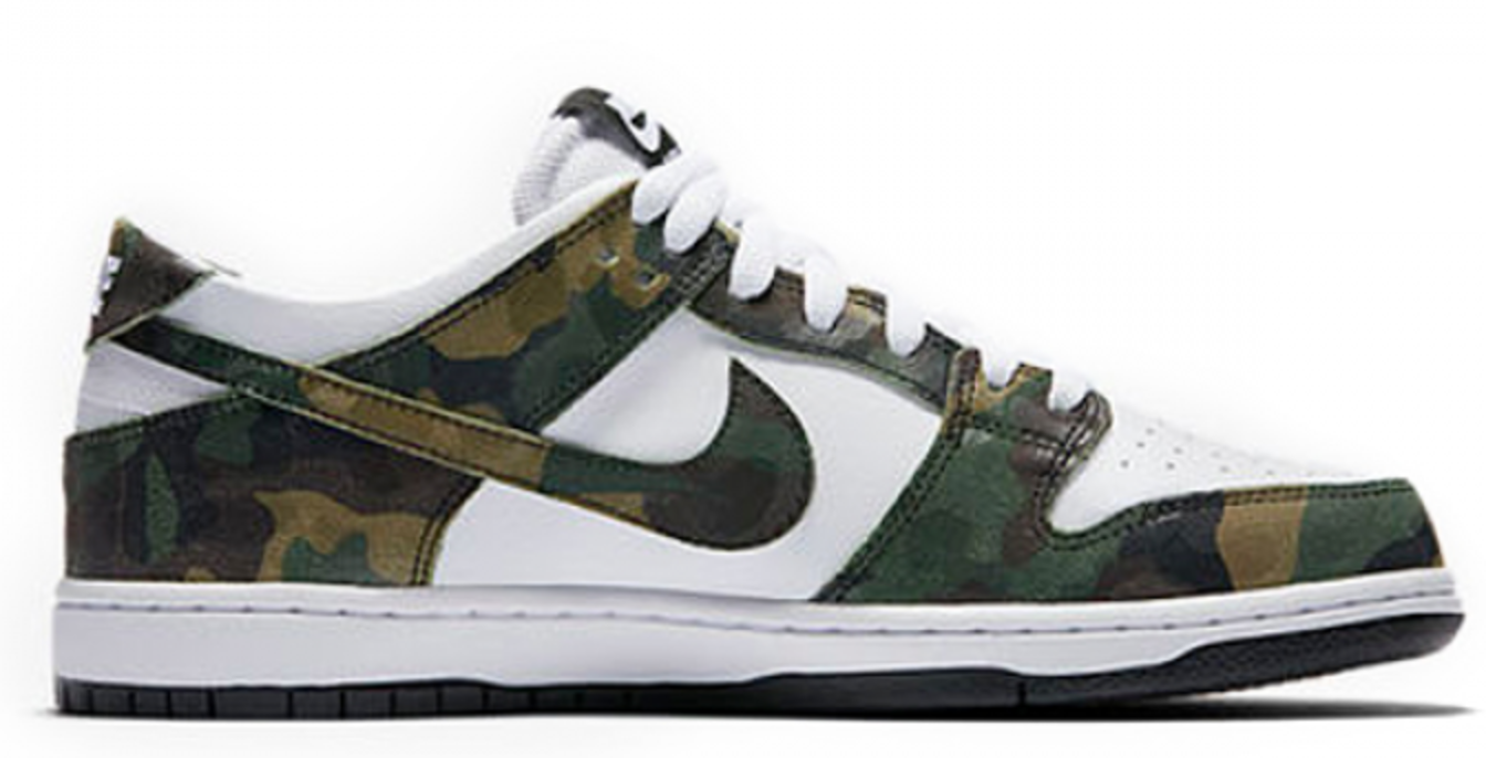 sneakers Nike SB Dunk Low Camo Legion Green