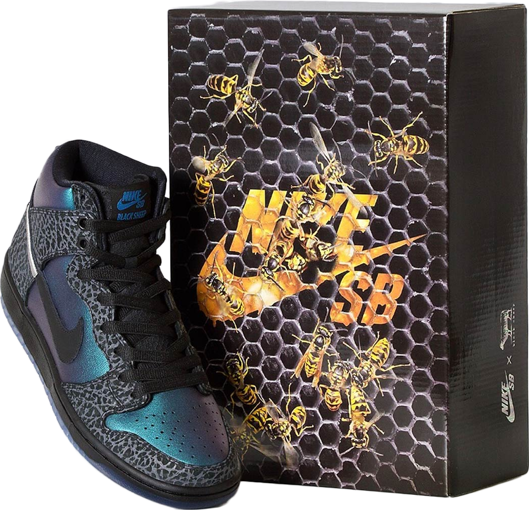 sneakers Nike SB Dunk High Black Sheep Hornet (Special Box No Accessories)