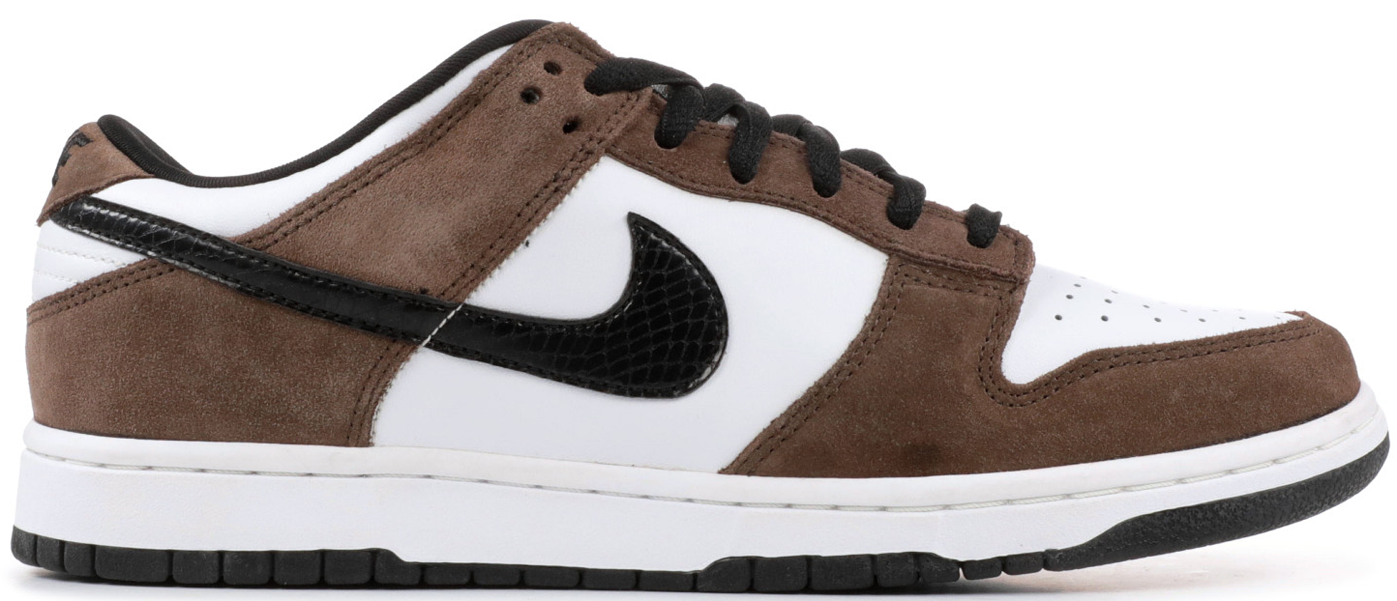 sneakers Nike SB Dunk Low White Black Trail End Brown