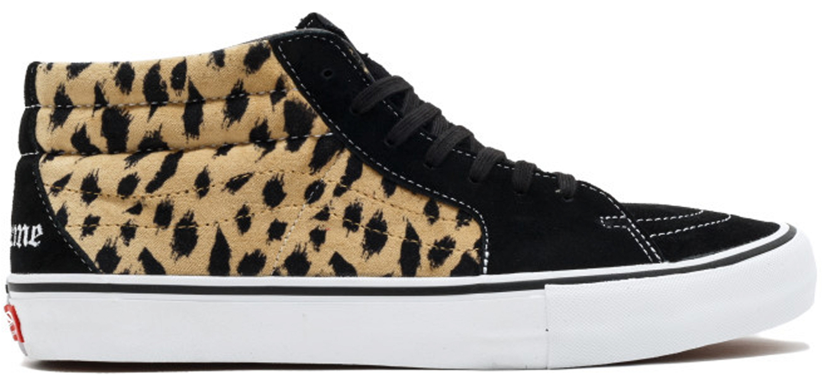 Vans Sk8-Mid Supreme Velvet Leopard Black sneakers