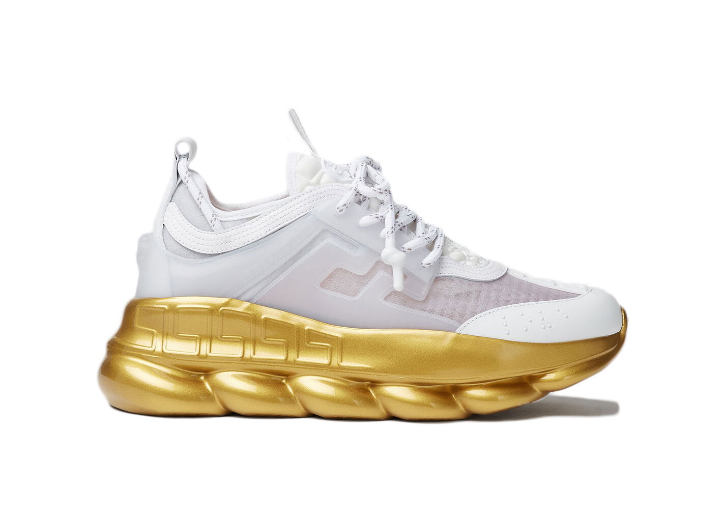 sneakers Versace Chain Reaction White Gold Sole