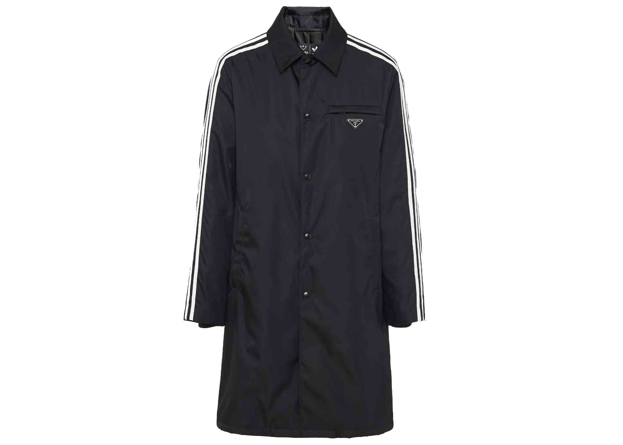 streetwear adidas for Prada Re-Nylon Car Coat Black