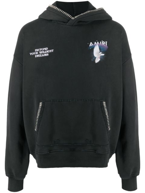 streetwear AMIRI Beyond Your Wildest Dreams Dove Hoodie Black
