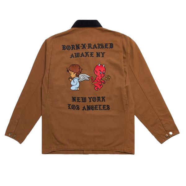 streetwear Awake x Born X Raised Carhartt WIP Chore Coat Brown