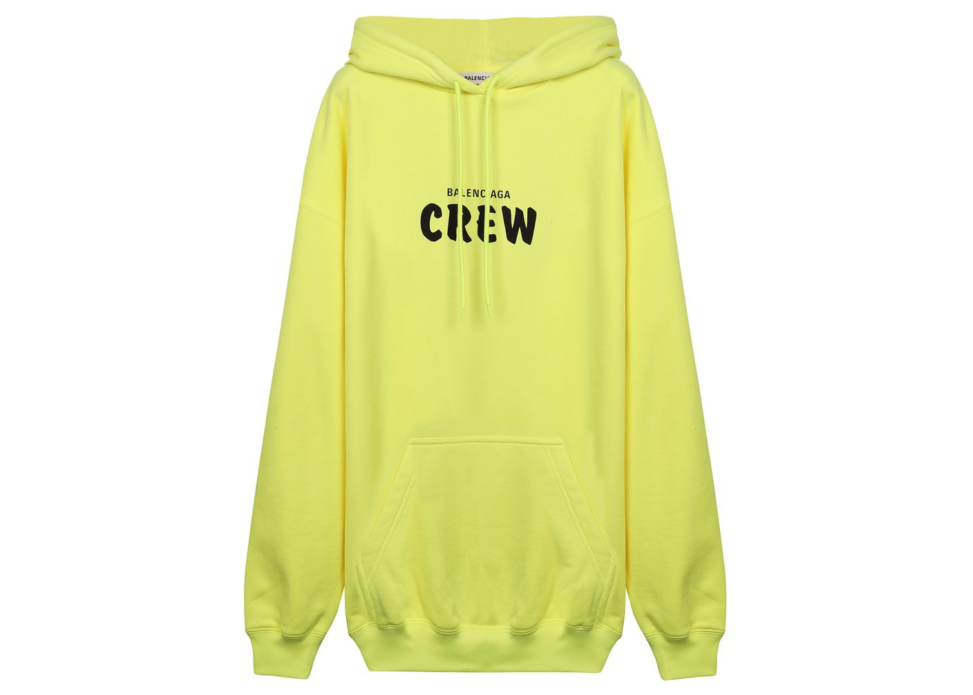 streetwear Balenciaga Crew Oversize Hoodie Yellow